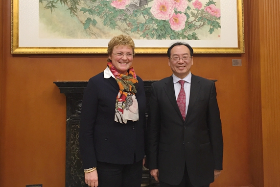 宋敬武副会长会见欧洲议会议员莫妮卡·霍尔迈耶