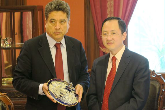 全国友协欧亚部沈昕副主任宴请代表团