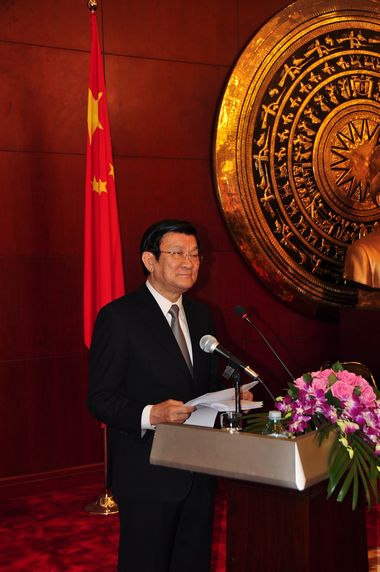 President Truong Tan Sa Delivering Speech