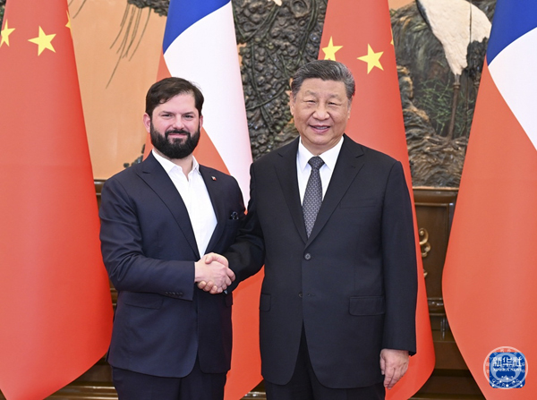 习近平会见智利总统博里奇